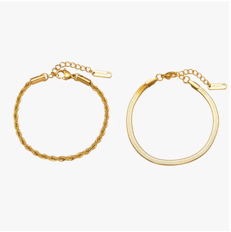 Kit Pulseira em Camadas Banhado a Ouro 18K Velavue