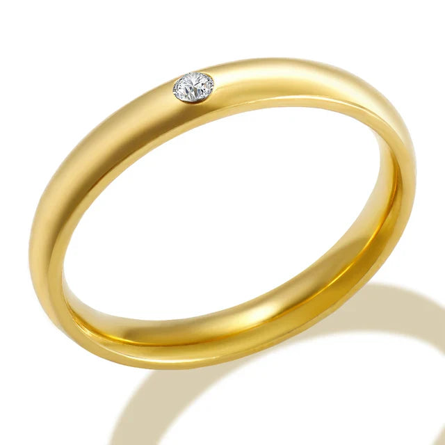 Anel live com Cristal de Zircônia Banhado a Ouro 18k Velavue