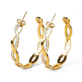 Brinco de Argola Entrelaçada Banhada a Ouro 18K Velavue