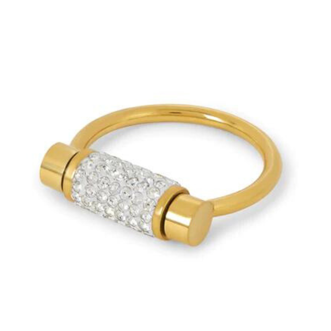 Anel Luma com Zircônia Banhado a Ouro 18k Velavue