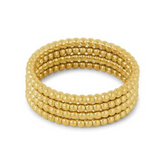 Anel Minimalista Bolinhas Banhado a Ouro 18K Velavue