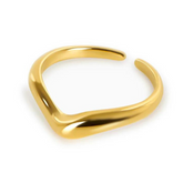Anel Minimalista em V banhado a Ouro 18K Velavue
