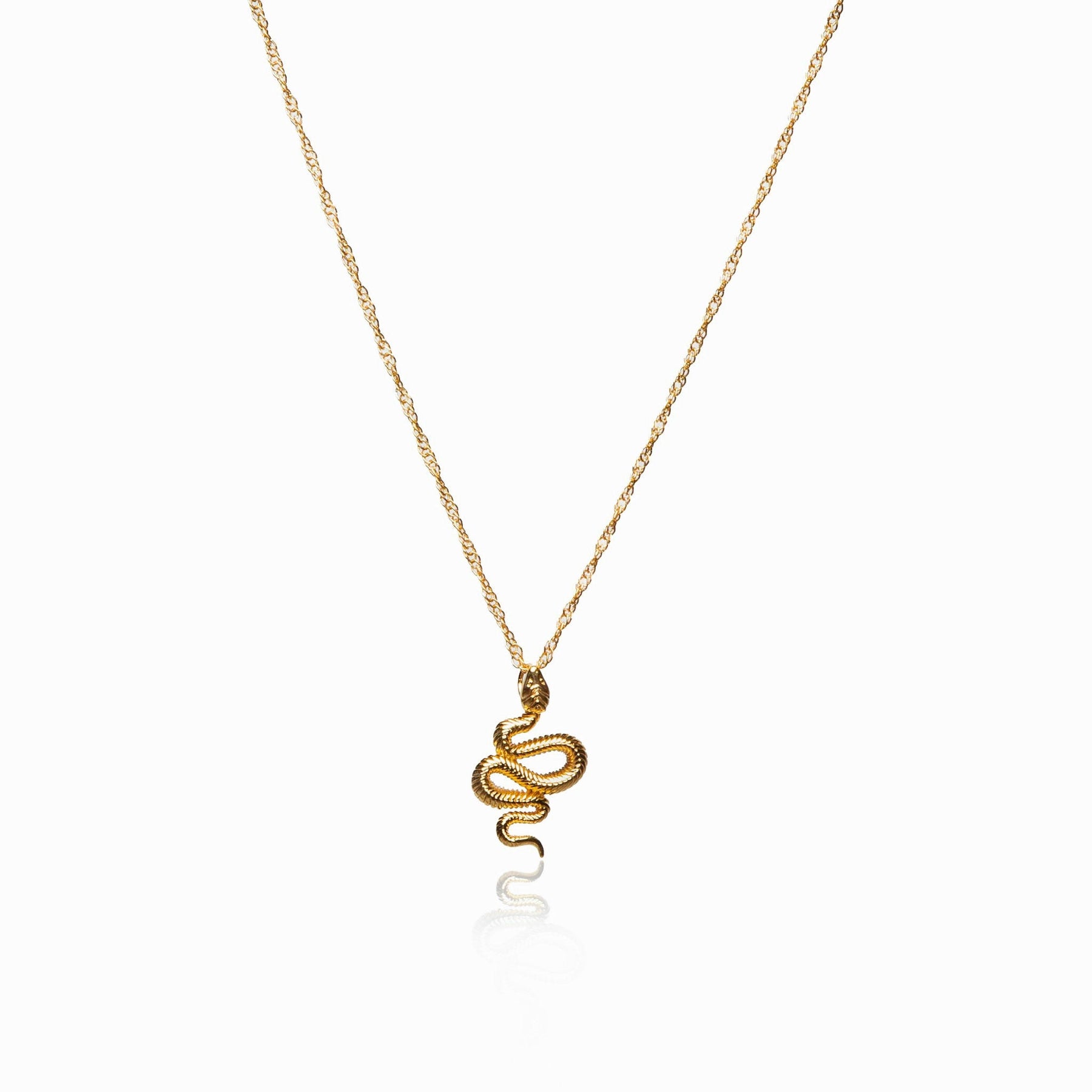 Colar Pingente de Cobra Dourado Banhado a Ouro 18K Velavue