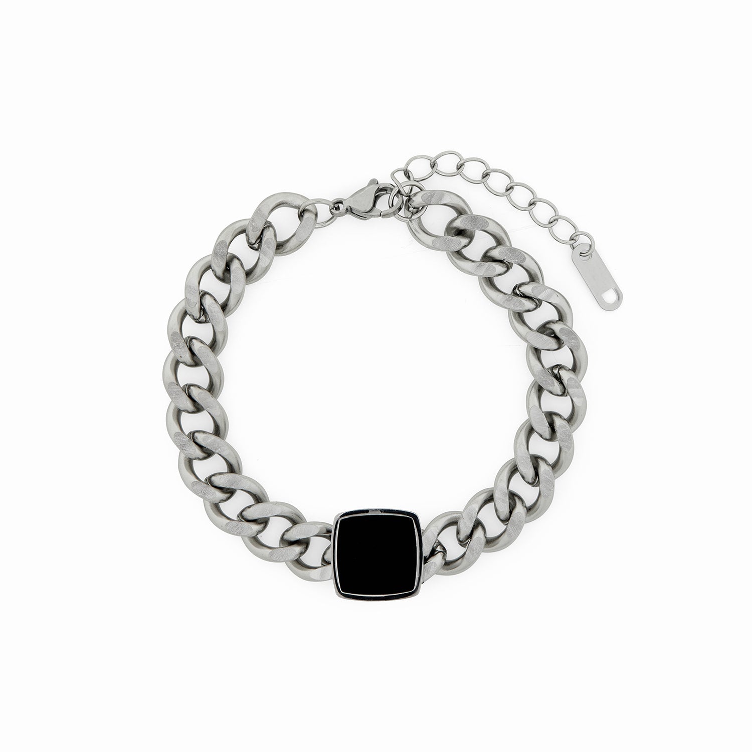 Pulseira Grossa com Pedra de Onix Velavue