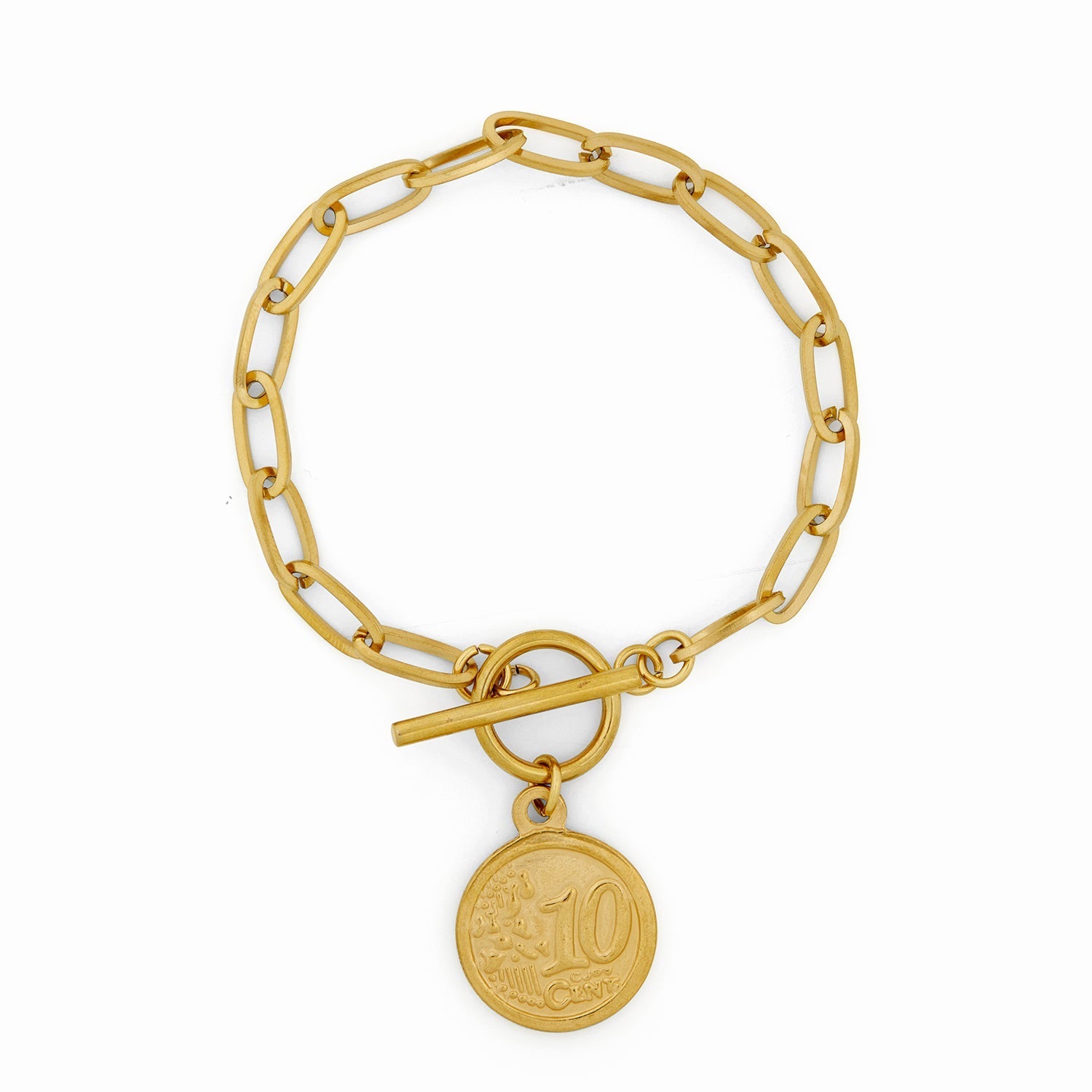 Pulseira 10 Centavos Banhado a Ouro 18k Velavue