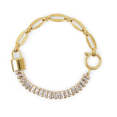 Pulseira Zircônia com Pingente Cadeado Velavue