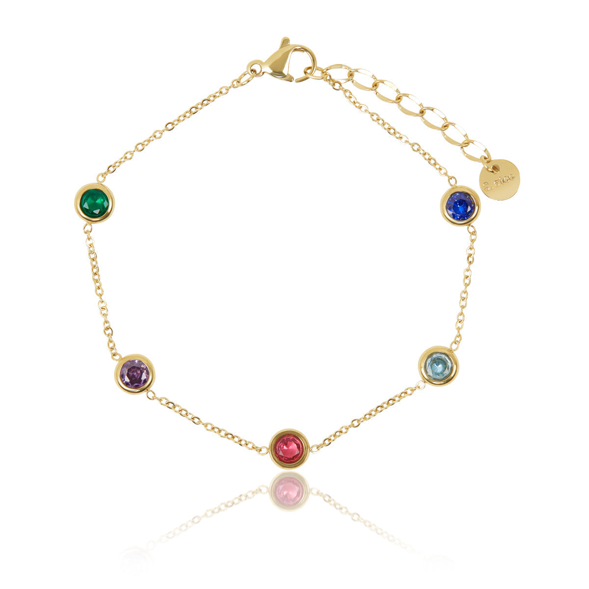 Pulseira com Zircônias Coloridas Velavue