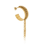 Brinco Argola em Pingente de Corrente Banhado a Ouro 18k Velavue