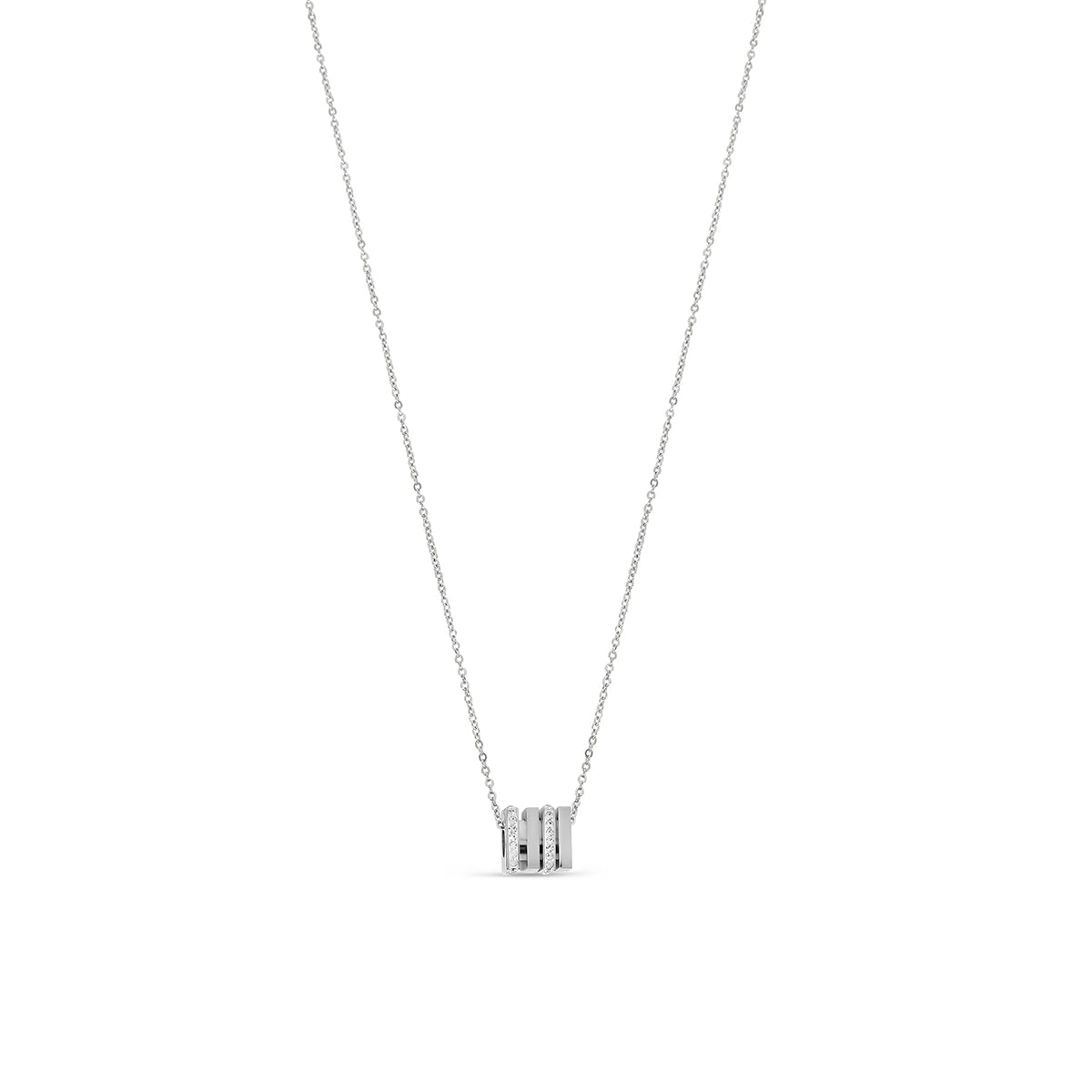 Colar Pingente Quadrado com Zircônia Prata Velavue