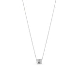 Colar Pingente Quadrado com Zircônia Prata Velavue