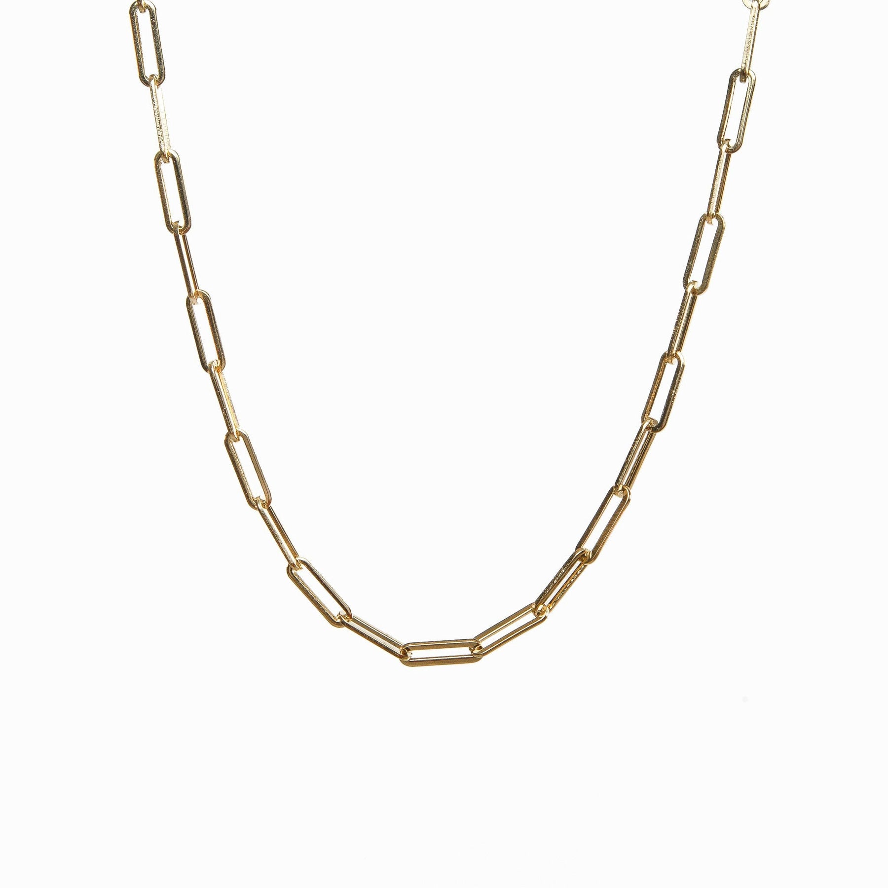 Colar de Corrente de Clipe Banhado a Ouro 18K Velavue