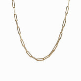 Colar de Corrente de Clipe Banhado a Ouro 18K Velavue