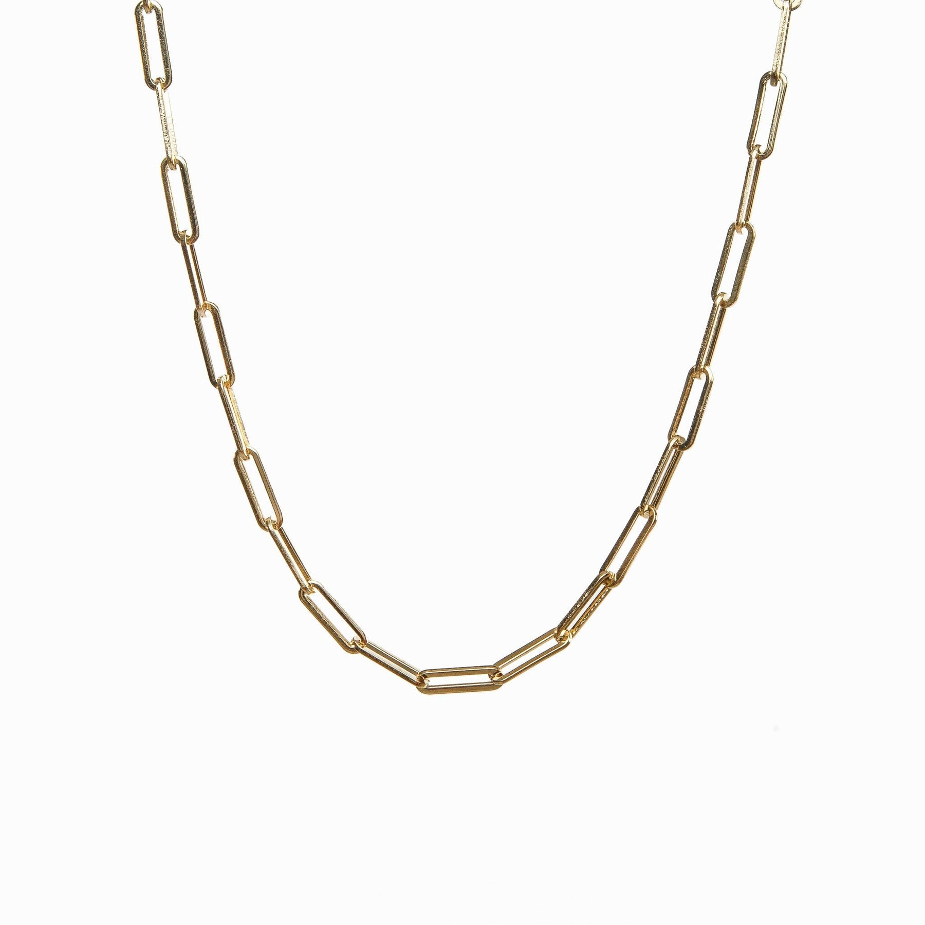 Colar de Corrente de Clipe Banhado a Ouro 18K Velavue
