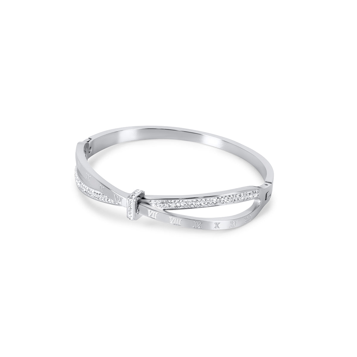 Bracelete Números Romanos Prata Velavue