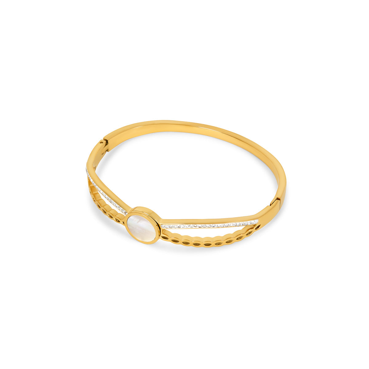 Bracelete de Pedra de Vênus Banhado a ouro 18k Velavue