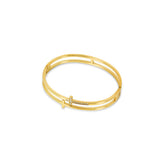 Bracelete Cruz Dupla Banhado a Ouro 18k Velavue