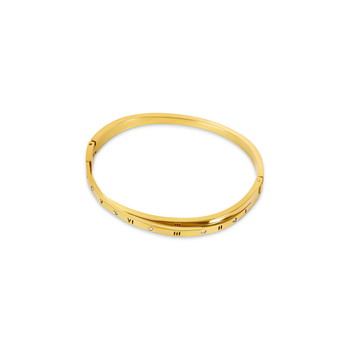 Pulseira Roman Entrelaçado Banhado a Ouro 18k Velavue
