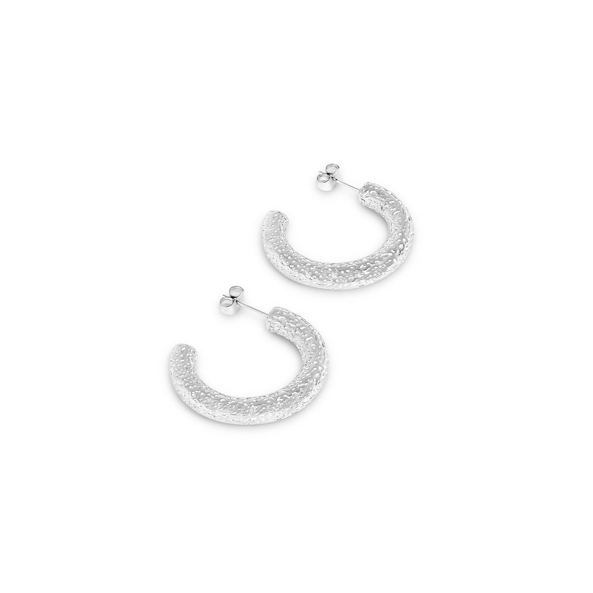 Brincos Meia Argola Prata Velavue