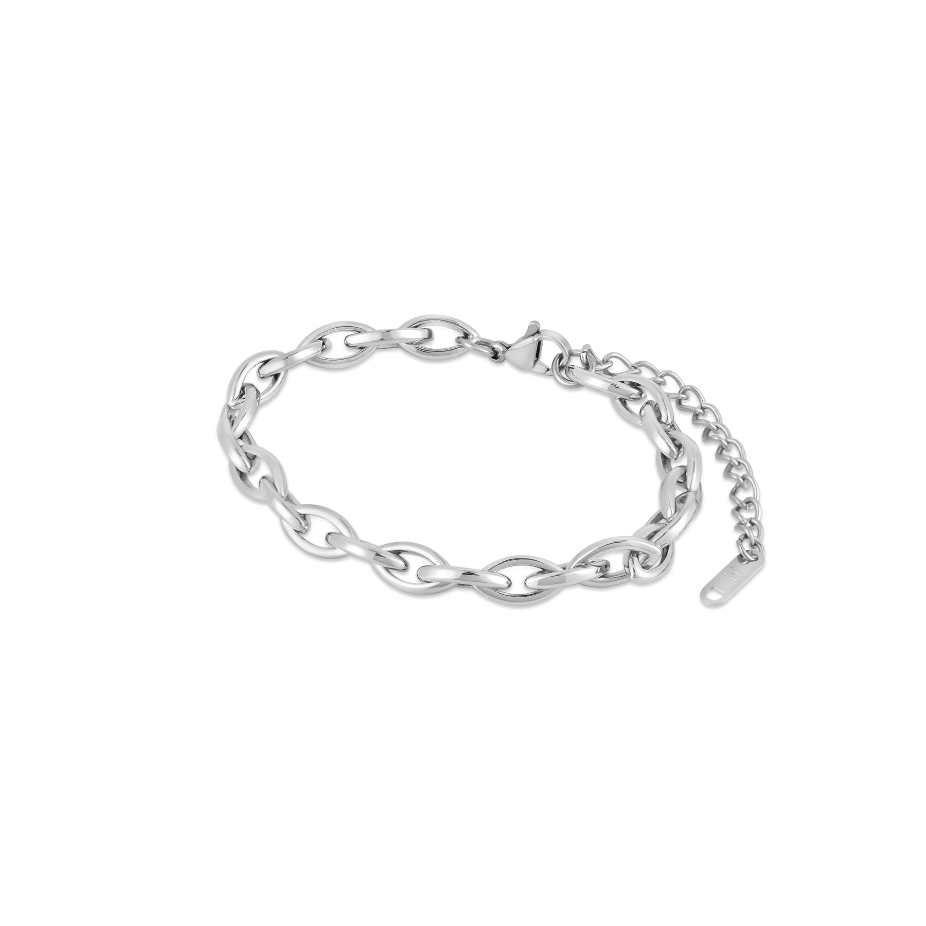Pulseira Corrente Oval Prata Velavue