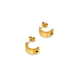 Brinco Quadrados Monocromáticos Banhado em Ouro 18K Velavue