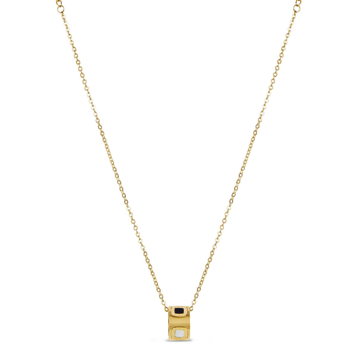 Colar de Pedra Monocrômico Banhado a Ouro 18K Velavue