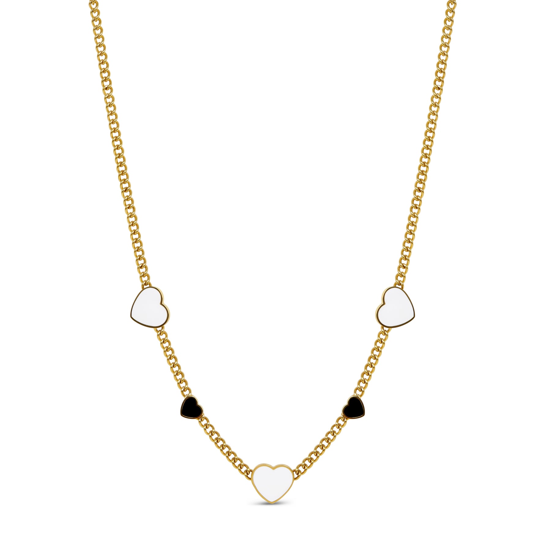 Colar com Corações Banhado a Ouro 18K Velavue