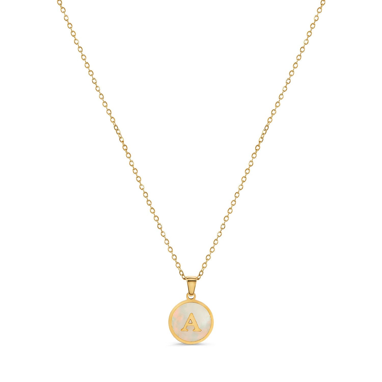 Colar de Inicial de Mármore Banhado Ouro 18K Velavue