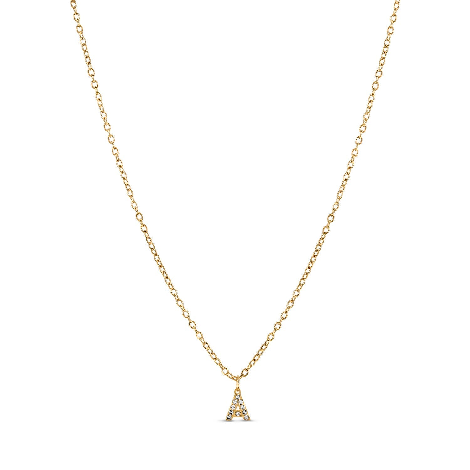 Colar de Inicial de Banhado a Ouro 18K Velavue