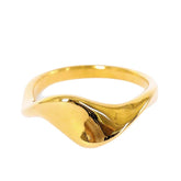Anel de Curva Banhado a Ouro 18k Velavue