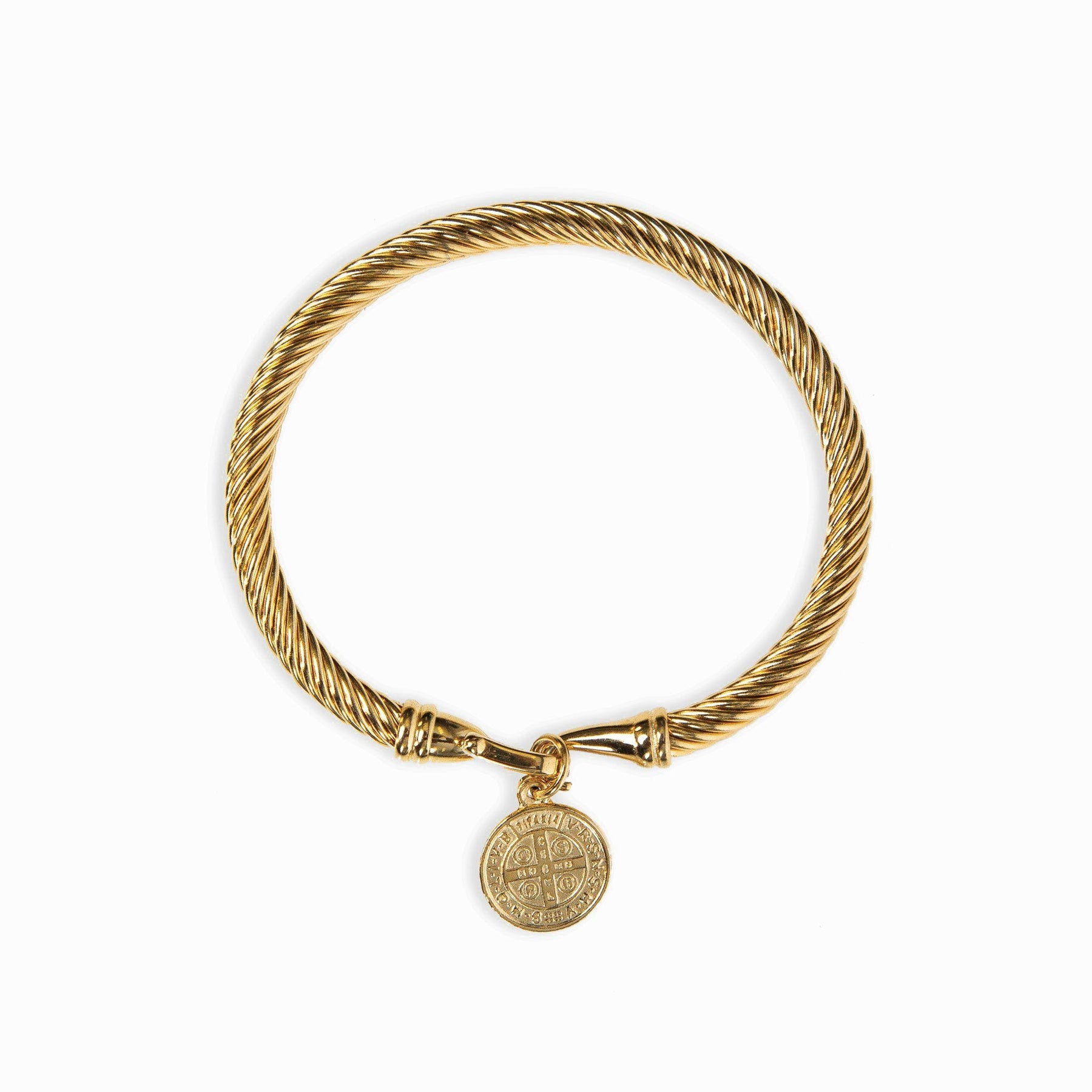 Bracelete com Pingente de São Bento Banhado a Ouro 18k Velavue