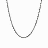 Colar de Corrente de Corda Prata Velavue