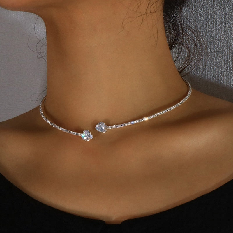 Gargantilha Luxo com Cristais Velavue