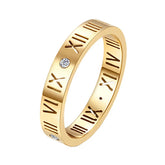 Anel Romano Banhado em Ouro 18k Velavue