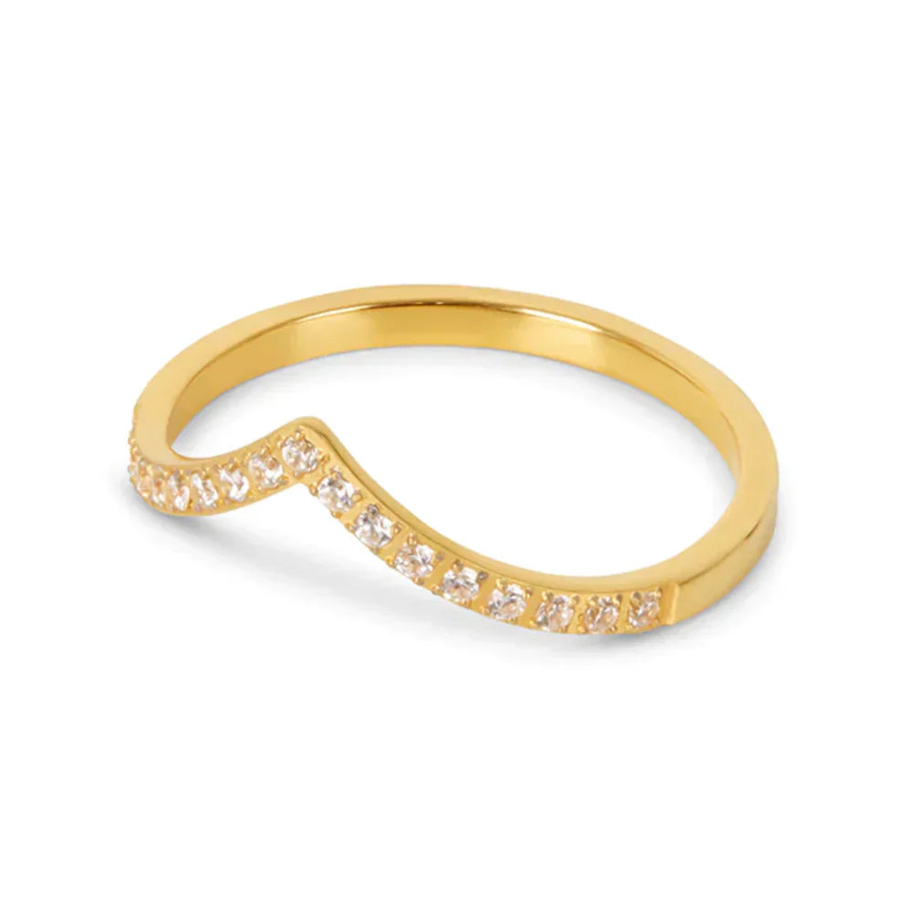 Anel Realeza Banhado a Ouro 18k Velavue