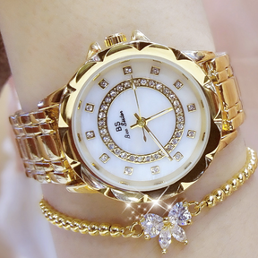Relógio Cravejado com Pulseira Borboleta Velavue