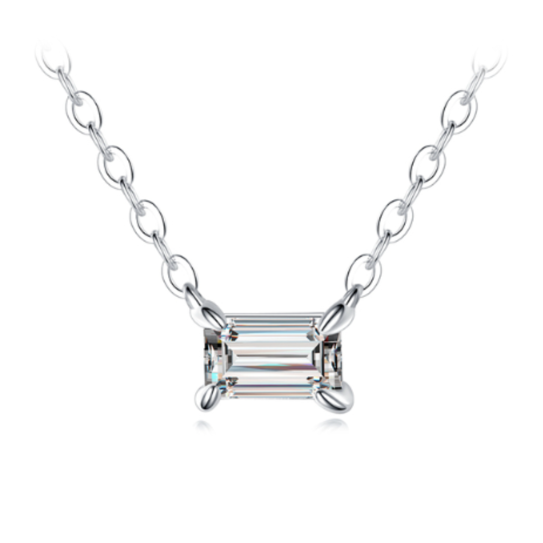 Colar em Prata 925 com Cristal de Zircônia + Brinde Velavue