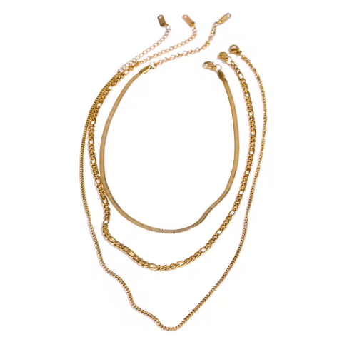 Colar Fayra Triplo Banhado a Ouro 18K Velavue