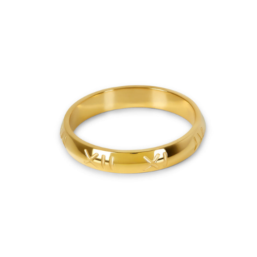 Anel Numérico Essencial Banhado a Ouro 18k Velavue