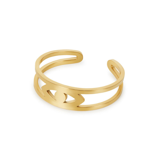 Anel Olho Ajustável Banhado a Ouro 18k Velavue