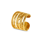 Anel Mônaco Banhado a Ouro 18k Velavue