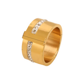 Anel Nara com Zircônia Banhado a Ouro 18K Velavue