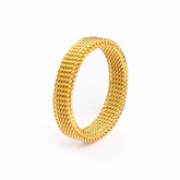 Anel Malha Banhado a Ouro 18K Velavue