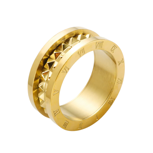 Anel Coliseu Banhado a Ouro 18K Velavue