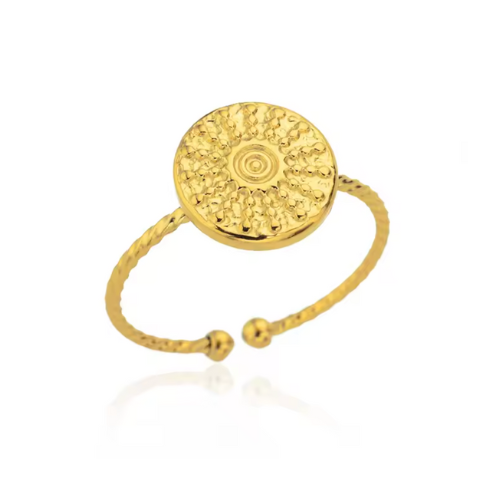 Anel Sol Ajustável Banhado a Ouro 18K Velavue