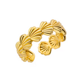 Anel Concha Banhado a Ouro 18K Velavue