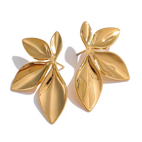 Brinco Folha Banhado a Ouro 18k Velavue