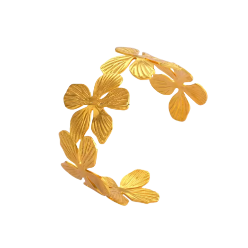 Bracelete Flor Banhado a Ouro 18K Velavue