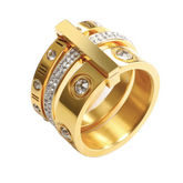 Anel Triplo Banhado em Ouro 18K Velavue
