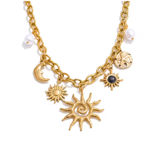 Colar Celeste Banhado a Ouro 18k Velavue