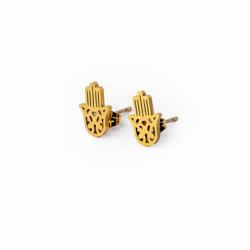 Brincos de Mão Hamsa Banhado a Ouro 18k Velavue